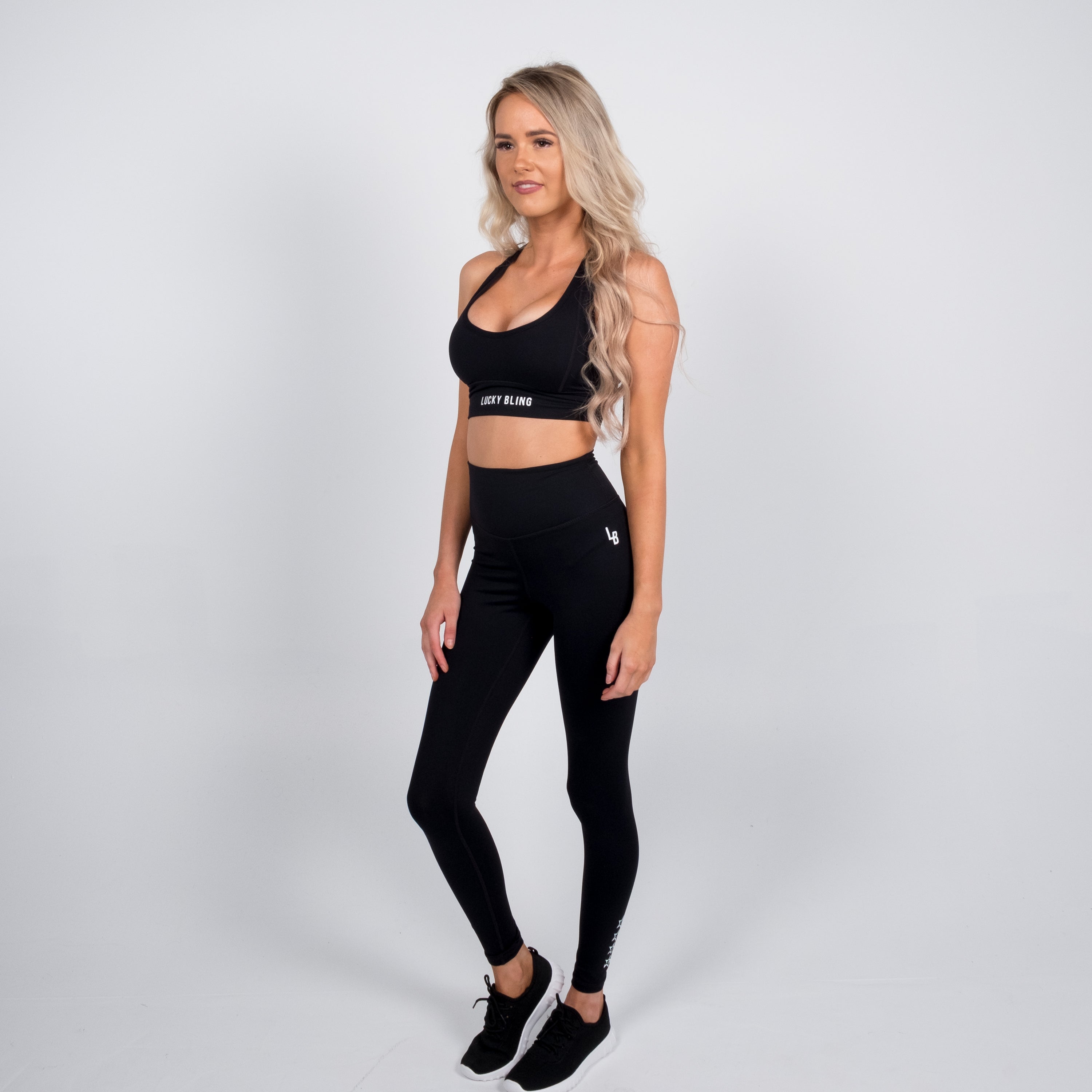 Black leggings outlet with bling